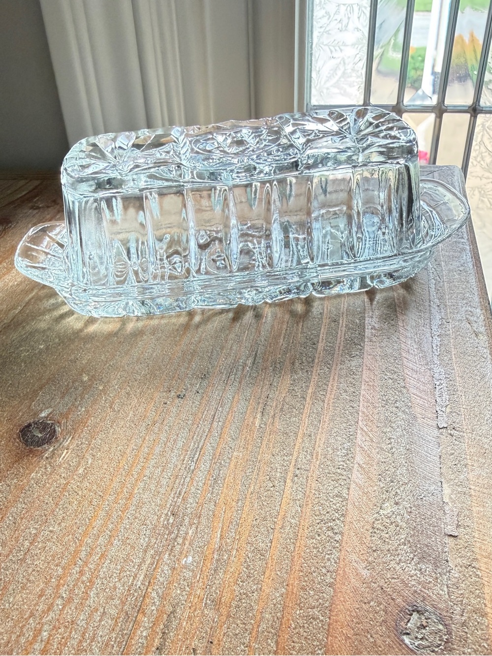 Anchor Hocking Star Of David Butter Dish